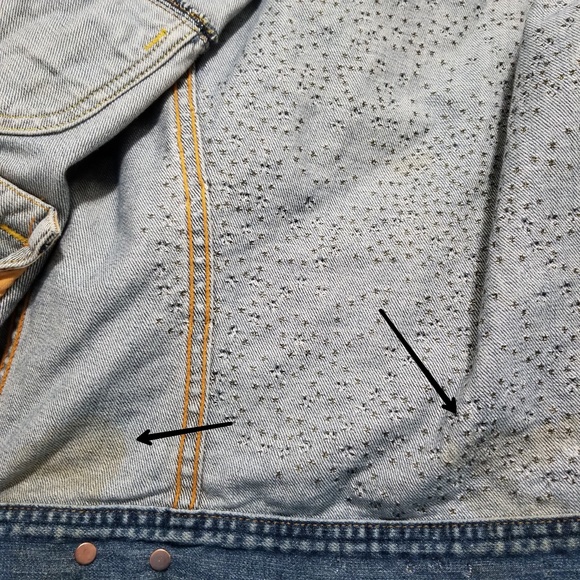 Lucky Brand Studded Distressed Jean Jacket - Picture 8 of 8
